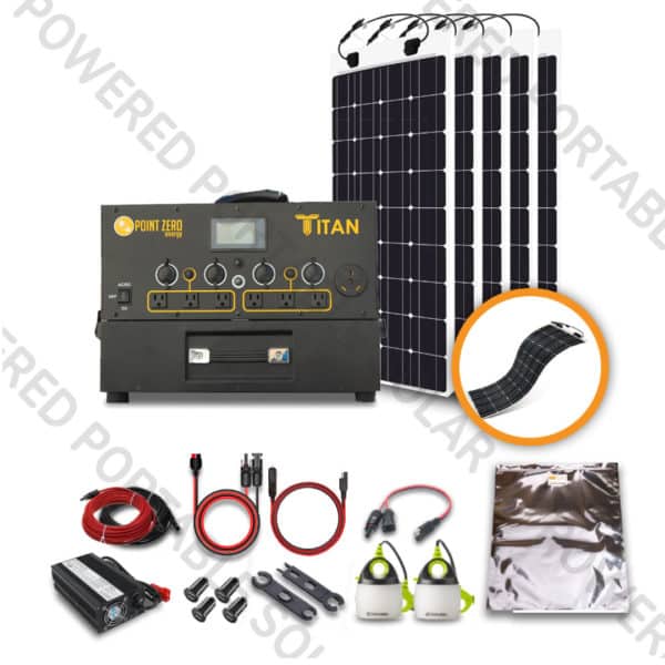 titan solar generator 500w solar kit for rv
