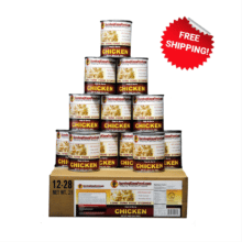 Chicken All Natural 12 Per Box 28oz Jumbo Cans by Survival Cave