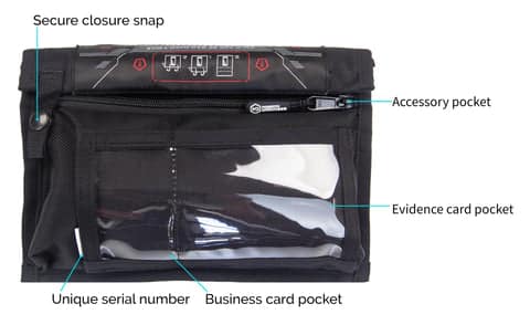 Mission Darkness NeoLok Window Faraday Bag for Tab Secure Magnetic Closure Transparent Window Device Shielding for Law Enforcement Military