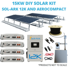 15 kW DIY Solar Kit | Sol-Ark 12k and Aerocompact Ground Mount