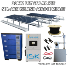 20 kW DIY Solar Kit | Sol-Ark 15k and Aerocompact Ground Mount